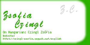 zsofia czingl business card